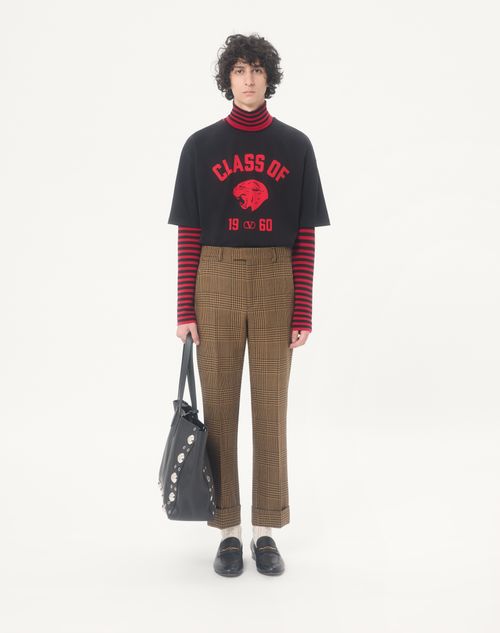 Valentino - Valentino Cotton T-shirt With Panther Print - Black/red - Man - T-shirts And Sweatshirts